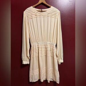 Pampelone Mini Dress Women’s Size XL Butter Yellow Long Sleeve NWT Twee Retro